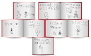 Figura 85. Ejemplo de un libro producido por un niño en los primeros años de primaria.jpg