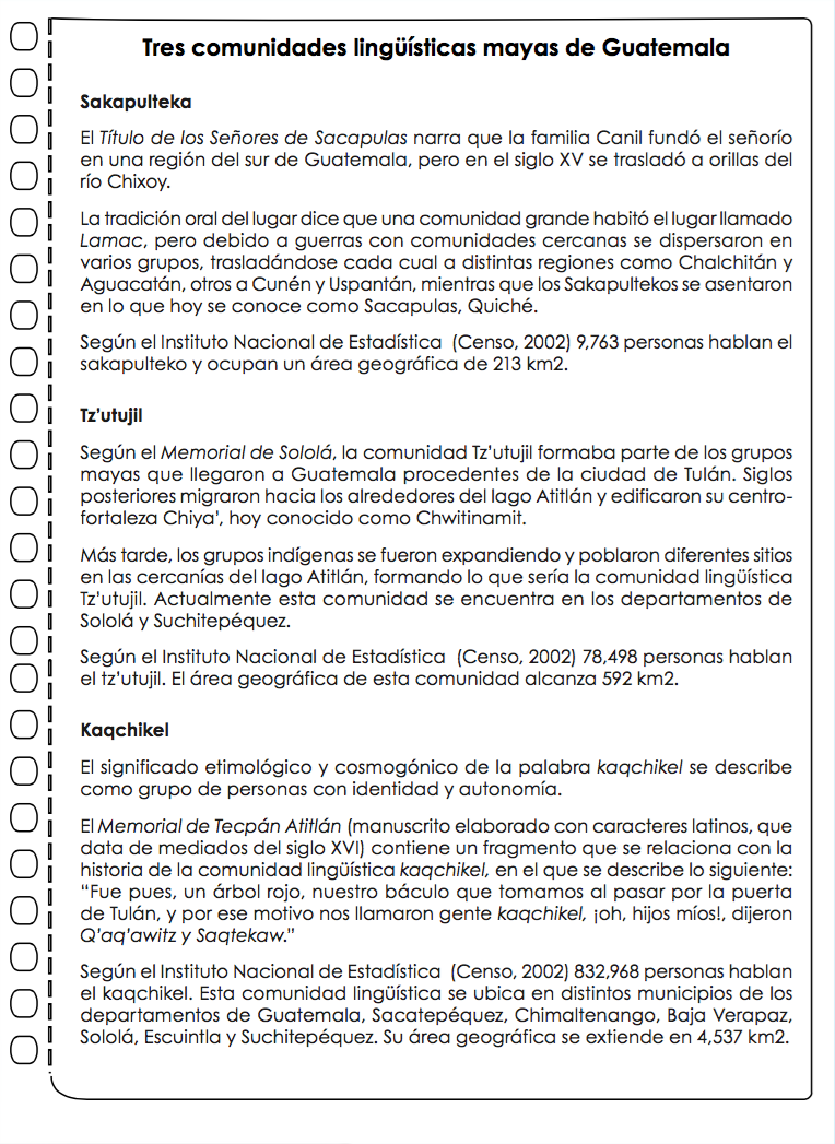 Comunidades Lingüísticas Mayas De Guatemala Cnb 0864
