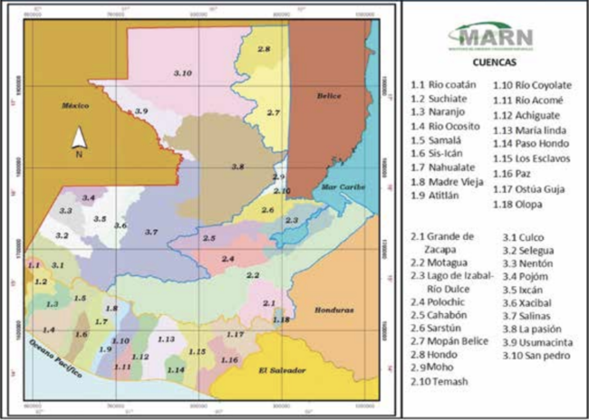 Cuencas hidrográficas de Guatemala